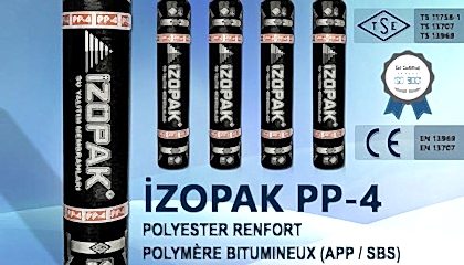 İzopak PP-4 Polyester Renfort Polymère Bıtumıneux (App / Sbs)
