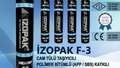 İzopak F-3 Cam Tülü Taşıyıcılı Polimer Bitümlü (App / Sbs) Katkılı