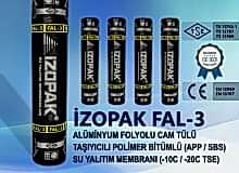 İzopak Fal-3 Alüminyum Folyolu Cam Tülü Taşıyıcılı Polimer Bitümlü (App / Sbs) Su Yalıtım Membranı (-10c / -20c Tse)