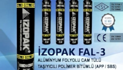 İzopak FAL-3 Alüminyum Folyolu Cam Tülü Taş. Polimer Bitümlü (App / Sbs) Katkılı