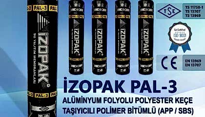 İzopak PAL-3 Alüminyum Folyolu Polyester Keçe Taş. Polimer Bitümlü (App / Sbs) Katkılı