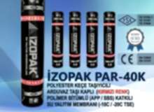 İzopak PAR-40K Polyester Keçe Taşıyıcılı Arduvaz Taşı Kaplı  (Kırmızı Renk) Polimer Bitümlü (App / Sbs) Katkılı Su Yalıtım Membranı (-10c / -20c Tse)