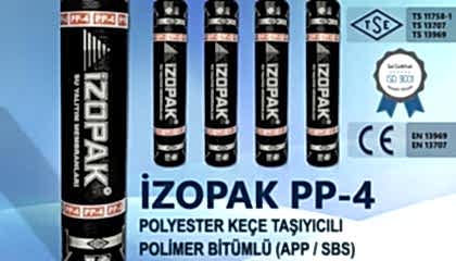 İzopak PP-4 Polyester Keçe Taşıyıcılı Polimer Bitümlü (App / Sbs) Katkılı