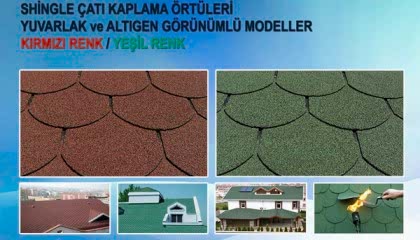 İzopak Shingle Çatı Kaplama (Kırmızı/Yeşil)